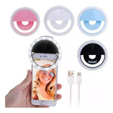 Aro Luz Led Selfie Celular Tablet Recargable Anillo 8.5 Cm 