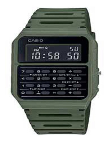 Relogio Casio Quartz Calculadora Verde Ca-53wf-3bdf