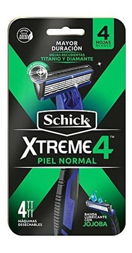 Afeitadora Schick Xtreme 4 X 2 Unidades. Piel Normal