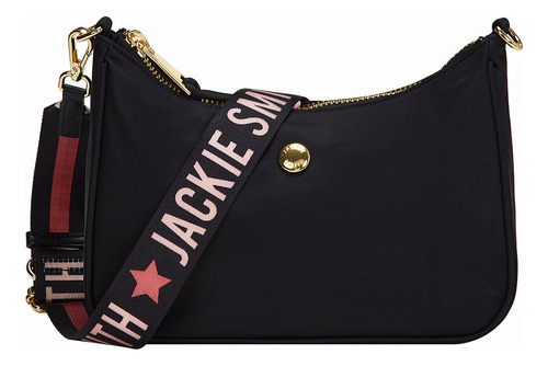 Cartera Jackie Smith Baguette Negro En Caja Con Moño 