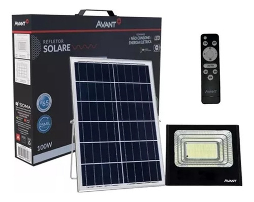 Led Refletor Avant Solare Control Sensor Presença 6500k 100w