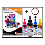 Pack Premium Sublimacion, Papel Premium 120g + Tinta + Cinta