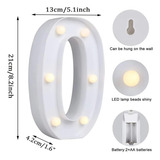 Numero Luminoso X1 Decorador Plastico Blanco Cartel Luz Led