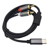 Cable Tipo C A 2 Rca Cable Auxiliar Antiinterferencias 3m