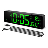 Reloj Digital De Pared Con Pantalla  Con Fecha, Temper