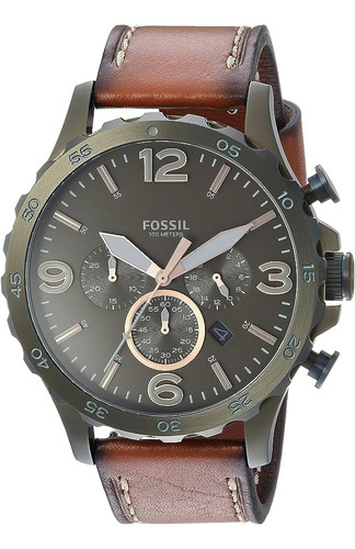 Relógio Fossil Jr 1531 - 50mm Nate Correa Couro 24mm