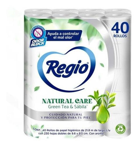 Papel Higiénico Regio Natural Care 40 Rollos