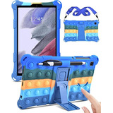 Funda Para Galaxy Tab A7 Lite T220 Con Correa Pop It