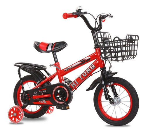 Bicicleta Infantil Bicicleta Masculina Y Femenina De 3 Años Color Rojo-12