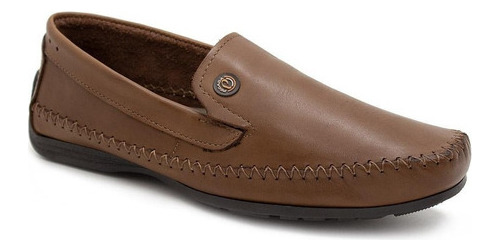 Mocassim Masculino Pegada Dock Side Couro Calce Facil Leve