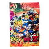 Cobija Frazada Goku Dragon Ball Z Viajera Polar Calientita Color Multicolor Diseño De La Tela Dragon3