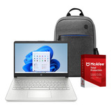 Hp 14-dq2531la Ci3 16gb Ram 512gb Ssd + Mochila + Mcafee Color Plateado