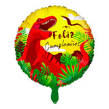 Globo Metalico Dinosaurio Feliz Cumpleaños 45cm