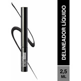 Delineador De Ojos Líquido Maybelline Tattoo Studio Liquid Ink Black, Color Negro