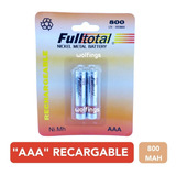 2 Pilas Aaa Recargable 800 Mah Ni.mh Larga Duracion