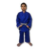 Kimono Judô/jiu Jitsu Flex Infantil Com Faixa Branca- Azul