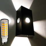 Aplique Lampara Pared Multidireccion Rayos C/led 6w Pack X7u Decoracion Cuatridireccional Hierro Moderno Living Comedor 