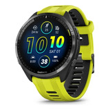 Relógio Garmin Forerunner 965 Preto E Amarelo Tela Amoled Bisel Prateado