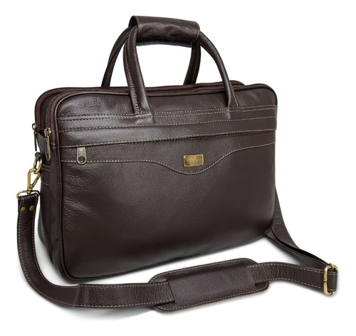 Bolsa Pasta Executiva Masculina De Couro Legítimo Notebook | Parcelamento sem juros