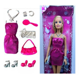 Muñeca Barbie Glitz Original Con Accesorios