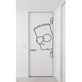 Vinilo Decorativo Pared Simpson Bart Puerta Baño Dormitorio