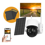 Câmera De Segurança Wifi Placa Solar + 1 Cartão Memória 64gb