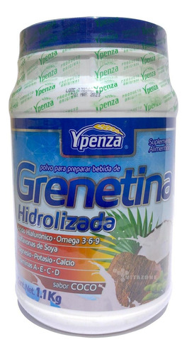 Grenatina Hidrolizada Ypenza 1.1 Kg Omega 3 6 Y 9 Isoflavona Sabor Coco