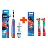 Escova Dental Elétrica Oral-b Disney Pixar Carros + 2 Refis