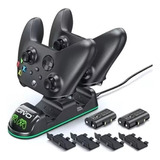 Carregador Led Para Controle Xbox One Series S + 2 Bateria