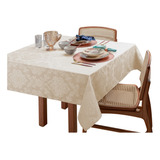 Toalha De Mesa 6 Lugares Quadrada Nobre Jacquard 1,60x2,10m