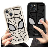 Carcasa Silicona Para iPhone Diseño De Spiderman + Correas