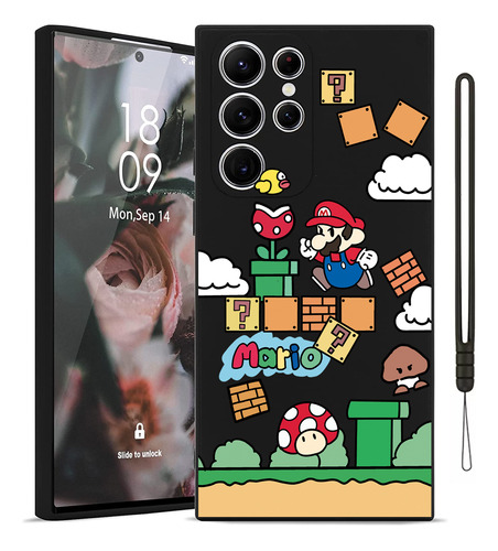 Funda Para Motorola Moto Carcasa De Silicona Mario +correas