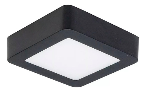 Luminaria Plafón Cuadrado Negro 12w 6000k Frio