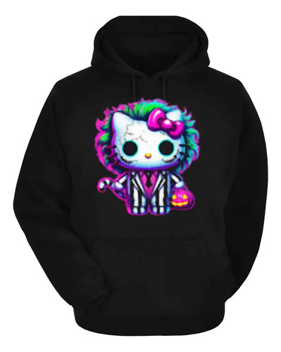 Sudadera Hoodie Hello Beetlejuice Gatita Edicion Especial