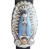 Virgen De Cerámica Pintada A Mano