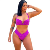 Biquini Meia Taça Bojo Push Up Lançamento Top Feminino Hot