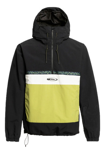 Campera Anorak Quiksilver Snow Steeze  Negro-vde-bco Cli