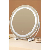 Espelho Redondo Com Iluminação Led Suporte Penteadeira 60cm