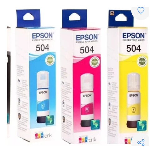 Tintas Epson T504 Originales Combo De 3 Colores 
