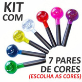 Kit 7 Esferas De Vidro Pequenas Para Cromoterapia 7 Cores