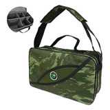 Bolsa Porta Carretilha E Molinete Proteção 6 Div Ebf Pesca Cor Camuflado Verde