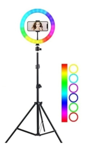 Aro De Luz Led Colores 18 Pulgadas Con Tripie Ajustable