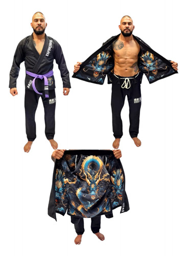 Kimono Gi Jiu Jitsu Dragón  Bjj Incluye Mochila Porta Kimono