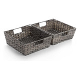 Bino 2 Pack Organizador De Cesta De Resina Tejida - Organiza