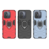 Funda Uso Rudo C/ Anillo Para Xiaomi Redmi 12c + Mica Gratis