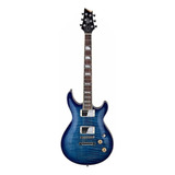 Guitarra Eléctrica Cort M Series M600 Double-cutaway De Tilo Bright Blue Con Diapasón De Palo De Rosa