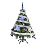 Arbol Navidad Tronador 1,20 + Kit 30 Azul Plata Black Friday