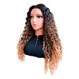 Peruca Front Lace Wig, Fibra Premium, Cacheado Bárbara