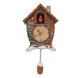 Reloj De Cuco Navideño Con Sonido Y Diseño De Cabaña Nevada