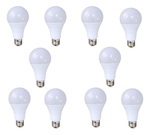 Foco Led 15w 1350 Lm Alto Brillo Luz Fria Paquete 10 Piezas